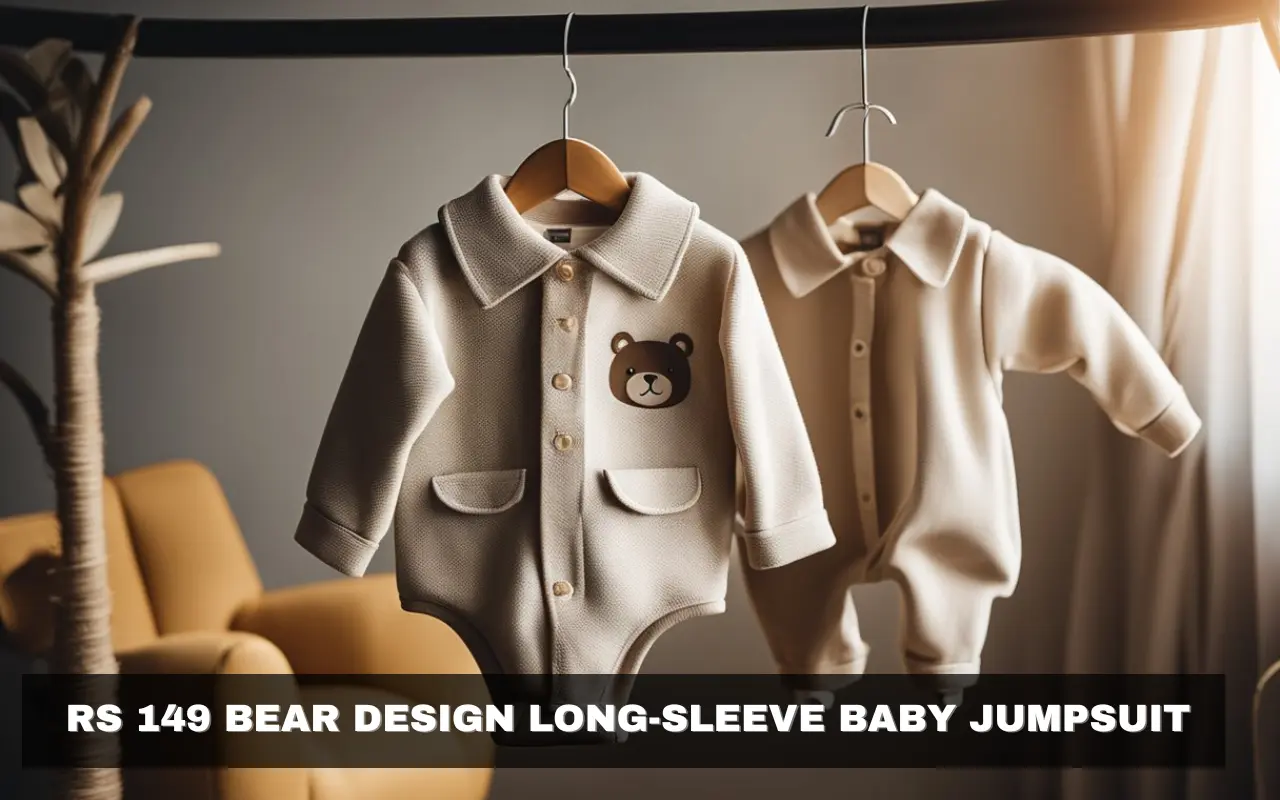 Rs 149 Bear Design Long-sleeve Baby Jumpsuit Thespark Shop
