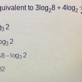 Which Is Equivalent To 3log28 + 4log21 2 − Log32?