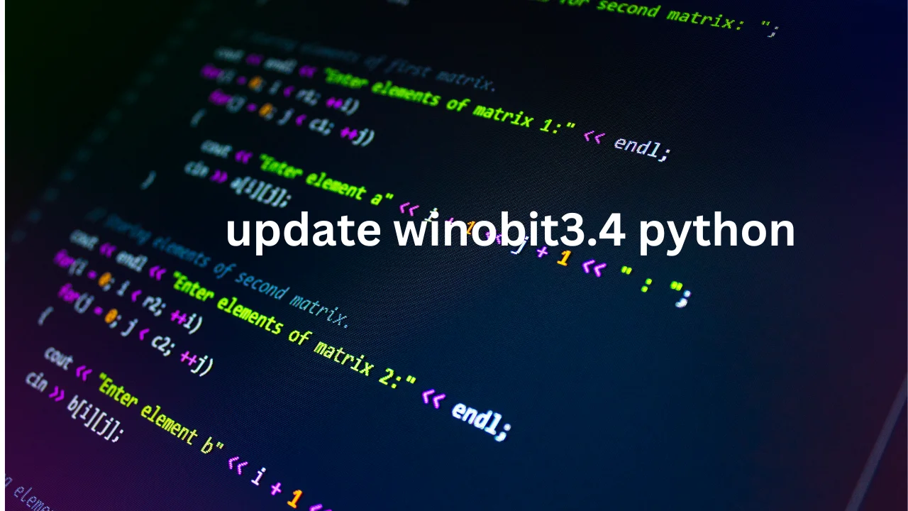 Update Winobit3.4 Python