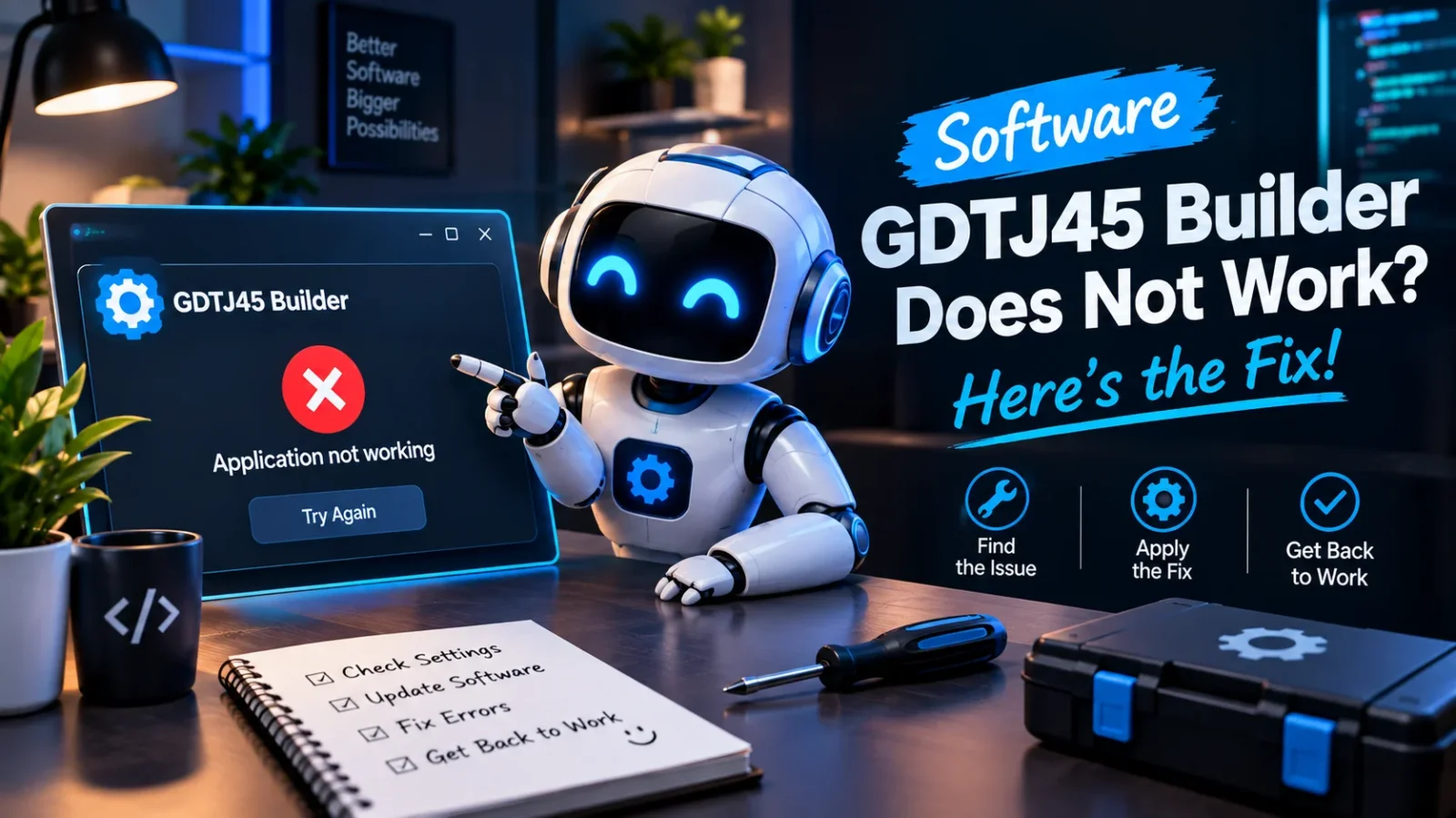 software gdtj45 builder does not work